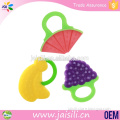 China manufacturing custom made fruit shaped silicone baby teether